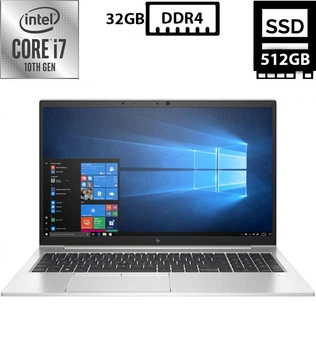 Ноутбук Hewlett Packard EliteBook 850 G7 15.6” IPS 1920x1080 Core i7-10610U 1.80GHz 32GB DDR4 SSD 512GB Intel UHD Graphics Камера (H850G7R32S512A) Б/У