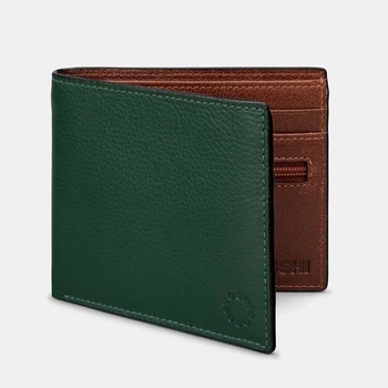 Мужской кожаный кошелек Yoshi Y2378 (Green/Brown)