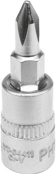 Головка YATO з викрутковою насадкою Philips 1/4" PH1 37 мм (YT-04411)