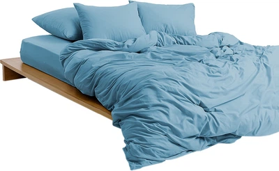 Простынь MirSon Soft Touch of Satin 008 Sky blue 220x240 см (2200011279428)