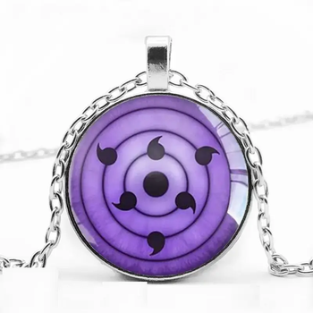 Кулон с наруто Sharingan Shippuuden в виде глаз подвеска с аниме амулет Naruto серебристый