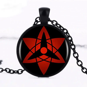 Кулон підвіска Наруто Sharingan Shippuuden у формі Квітка квітка життя Аніме амулет талісман Naruto чорний колір
