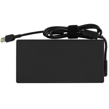 Блок живлення для ноутбука Lenovo 20V 15A 300W (USB + pin, Square 5‑Pin DC Plug), чорний, прямокутний роз’єм