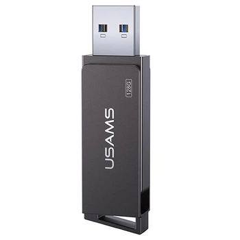 Флеш накопитель USAMS US-ZB197 USB3.0 Rotatable High Speed Flash Drive 128 Gb (Iron-grey) (156159)