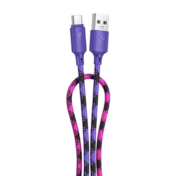 Дата кабель HOCO X116 Meridian USB to Type-C 3A (1m) (Gradient Purple Mix) (228984)