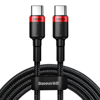 Дата кабель Baseus Cafule Type-C to Type-C PD2.0 100W (2m) (CATKLF-AL) (Red / Black) (201752)