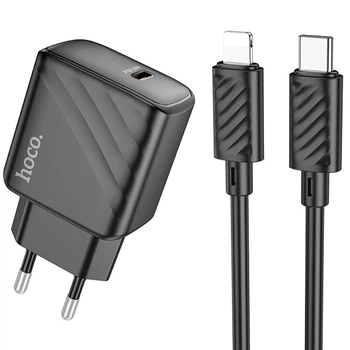 Сетевое зарядное устройство HOCO CS22A Value PD30W + Type-C to Lightning (Black) (185994)