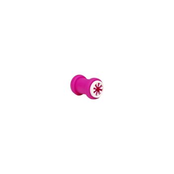 Тоннель силикон розового цвета Fuchsia с белыми шипами по внутреннему контуру 6мм USTN07