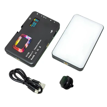 Накамерне відеосвітло LED CH VL-1158 RGB 8W 2700-6500K Black