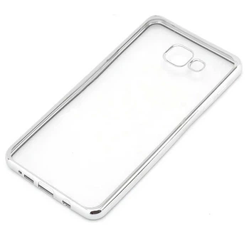 TPU чехол Logarm Electro-plating для Samsung A720F Galaxy A7 2017 Серебристый Без бренда