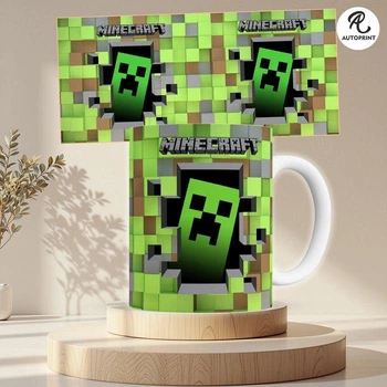 Чашка Кружка Autoprint Minecraft Майнкрафт Белая 330 мл (CUP073)