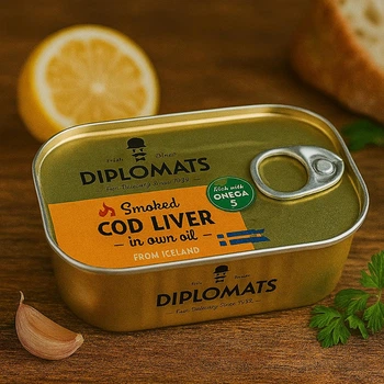 Копченая тресковая печень в масле DIPLOMATS 115 г
