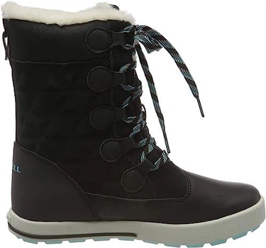 Детские зимние ботинки для девочки Merrell Kid’s Heidi Waterproof Snow Black 28 17,5 см черные (MK163215K)