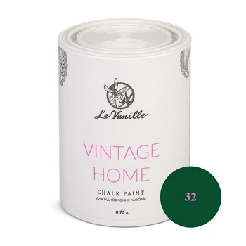 Крейдова фарба Le Vanille Vintage Home темно-зелена (колір 32) 0,75 л