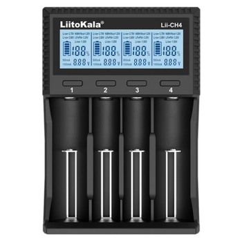 Універсальна зарядка для акумуляторів LiitoKala Lii-CH4, 4xАА/ ААА, 26650, 21700, 20700, 18650, 18490, 18350