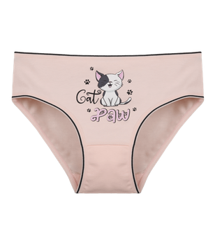 Трусы слипы для девочки с принтом Cat Paw - Donella - 415035 - 86-92 см - Персиковый