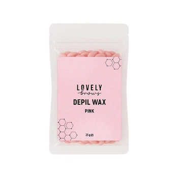 Воск Lovely Brows для депиляции лица и бровей розовый 25 г (LB-Pink)