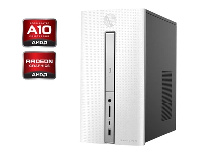 Игровой ПК Б-класс HP Pavilion 570-p041ng Tower / AMD A10-9700 (4 ядра по 3.5 - 3.8 GHz) / 8 GB DDR4 / 256 GB SSD / AMD Radeon R5 M435, 2 GB GDDR5, 64-bit / Wi-Fi б/у