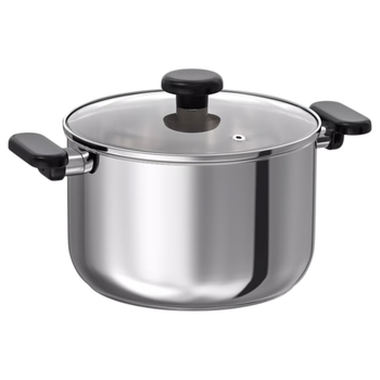 Garnek IKEA MIDDAGSMAT szkło bezbarwne/stal nierdz z pokrywką 5 l (804.637.13)