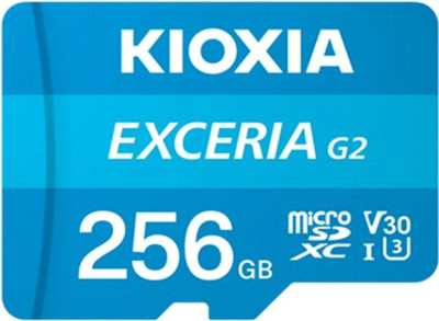 Карта памяти KIOXIA MicroSDXC 256GB Class 10 UHS-I U3 V30 Exceria G2 + SD-адаптер (4582563854512)