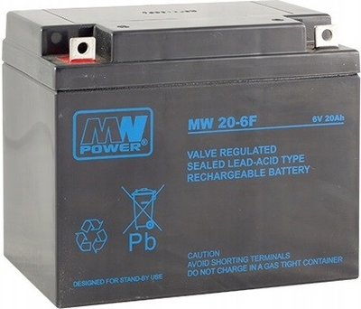 Акумуляторна батарея MW Power VRLA AGM MW 20-6F 6V 20Ah (5901885207186)