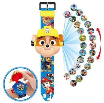 Детские наручные часы с 3D проектором l — модель "Щенячий патруль (Paw Patrol)/ Крепыш" проектор 24 изображения
