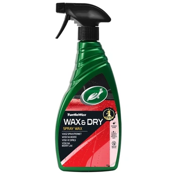 Поліроль для вологого кузова Turtle Wax Wax&Dry 500 мл, швидкий віск-спрей для авто після миття, блиск і захист без сушіння