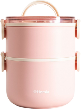 Termos obiadowy Homla Poppie różowy 1 l + 0.6 l (5906496750069)