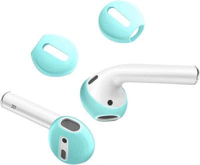 Амбушюры для наушников AirPods 1/2 силиконовые накладки сменные ушные вкладыши аксессуары бирюзовые