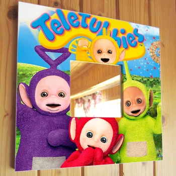 Декоративне дзеркало "Персонажі шоу Телепузики. Teletubbies" подарунок фанатам серіалів, прикраса для інтер'єру дитячої, спальні