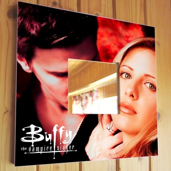 Декоративное зеркало "Баффи - истребительница вампиров. Buffy" подарок фанатам тв сериала, украшение интерьера спальни, кафе
