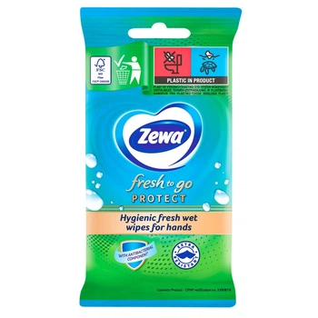 Серветки вологі Classic Protect 10 шт Zewa 1 уп (20419543)