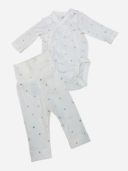 Комплект (боді, штани) H&M 271218189_suit 50 Білий/Квіти
