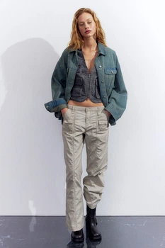 Штани-карго H&M 271203803 34 Бежевий
