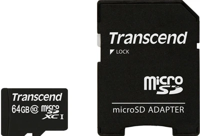 Карта памяти Transcend microSDXC 64GB Class 10 Premium + adapter (TS64GUSDXC10)
