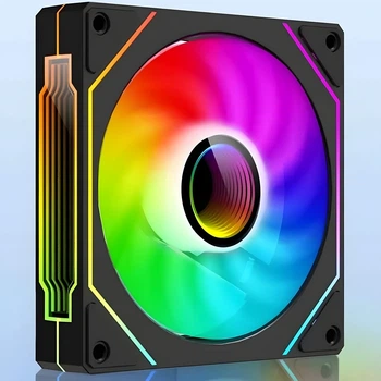 Корпусный вентилятор UPSIREN UF-1 PRISM 4 PRO Black 120 мм 4-pin PWM 5V 3-pin ARGB Чёрный (1016-141-00)