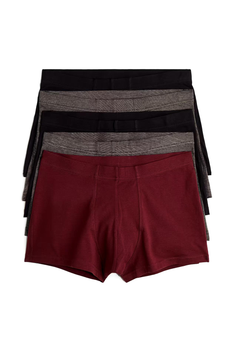 Набір коротких бавовняних боксерів H&M 5 шт L red gray melange 0165