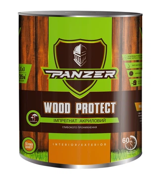 Импрегнат акриловый лак Прозрачный 3 л Wood Protect PANZER