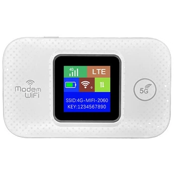 Портативный модем MF688 с LCD-дисплеем 4G Wi-Fi роутер 3000mAh 300Mbps Белый