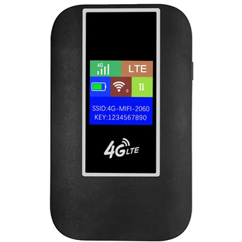 Портативный модем MF860-2100 с LCD-дисплеем 4G LTE роутер 2100mAh 300Mbps Черный