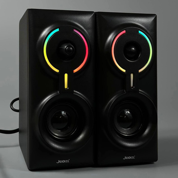 Комп'ютерні колонки Jedel S-570 з RGB підсвічуванням Bluetooth, USB, 3.5mm Чорний