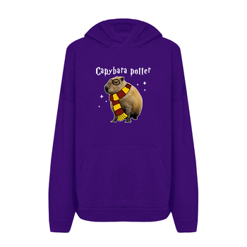Худі жіночий з принтом ТiШОТКА Capybara Potter Planet Earth XL Фіолетовий (1090959688)