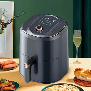 Мультипечь 1400Вт, 7,5л, Черный / Аэрофритюрница / Фритюрница без масла / Электрический аэрогриль для кухни