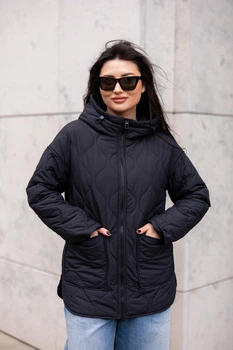 Женская демисезонная куртка «Noir Check» Lusskiri M черная 759752