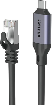 Kabel Unitek USB Type-C - LAN RJ-45 5 m Gray (C18148AGY01-5M)