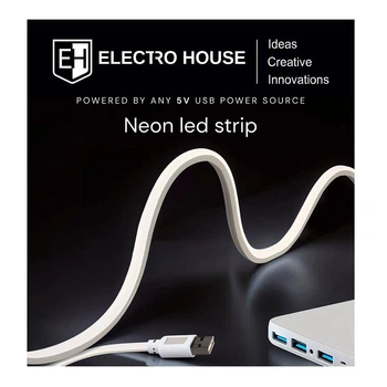 LED неонова стрічка 10Вт 5В 6х12 мм SMD2835 96 діодів нейтральний білий 4000К, серія Neon 5V, гарантія 3 роки