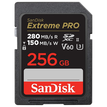 Карта памяти SanDisk SD 256GB C10 UHS-II U3 R280/W150MB/s Extreme Pro V60