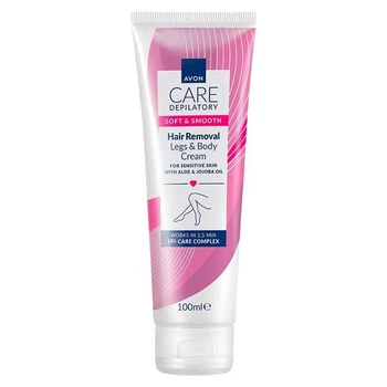 Крем-депилятор Avon Care для ног и тела «Мягкость и гладкость» с алоэ вера и маслом жожоба, 100 мл