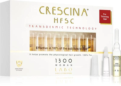 Засіб для відновлення росту волосся для жінок Crescina Re-Growth HFSC Transdermic 1300, 20 ампул*3,5 мл