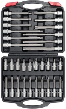 Zestaw nasadek TORX YATO do kwadratu 1/2" T20-T70 l= 55-200 mm 32 elementy (5906083071300)